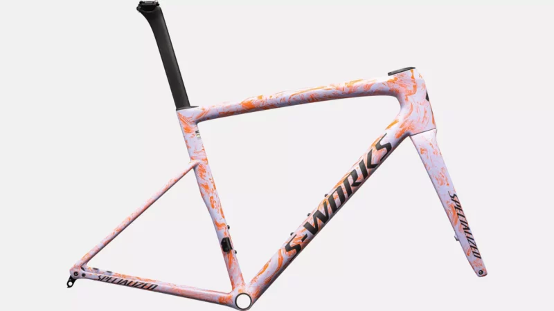 Telaio Specialized S-Works Tarmac SL8 - COLORE : SATIN POWDER INDIGO / AMBER GLOW STRATA / OBSIDIAN
