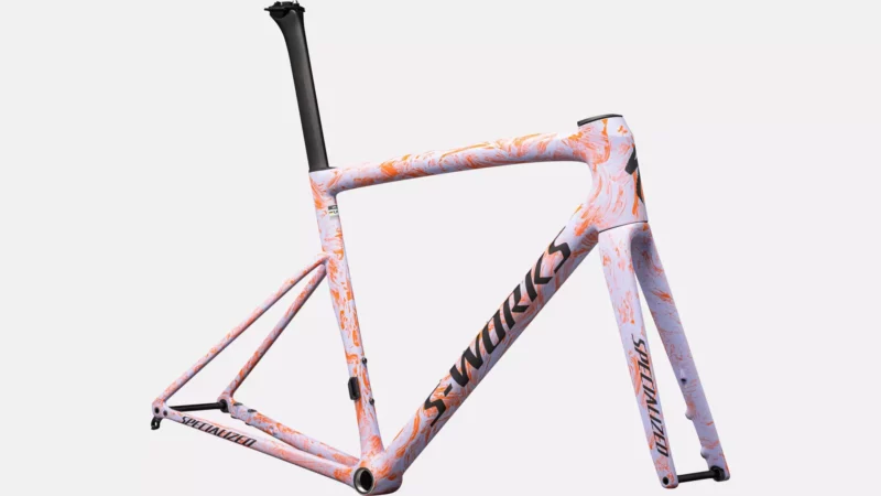 Telaio Specialized S-Works Tarmac SL8 - COLORE : SATIN POWDER INDIGO / AMBER GLOW STRATA / OBSIDIAN - immagine 3