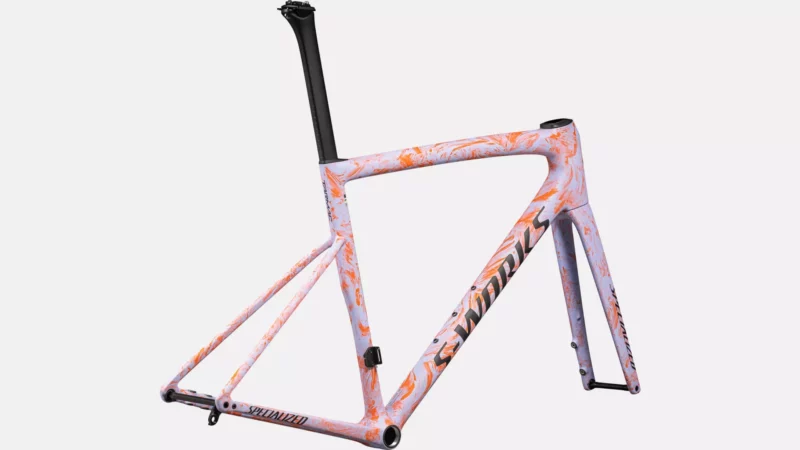 Telaio Specialized S-Works Tarmac SL8 - COLORE : SATIN POWDER INDIGO / AMBER GLOW STRATA / OBSIDIAN - immagine 4