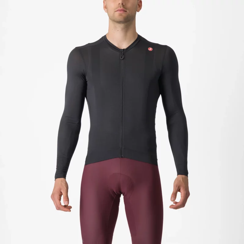 MAGLIA CASTELLI ESPRESSO LS JERSEY LIGHT BLACK/DARK GRAY