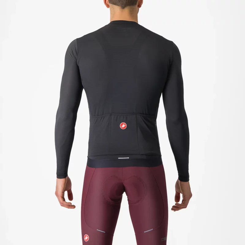 MAGLIA CASTELLI ESPRESSO LS JERSEY LIGHT BLACK/DARK GRAY - immagine 2